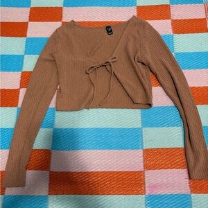 Windsor Tan Ribbed Knit Top